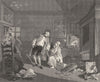 MARRIAGE A-LA-MODE. DEATH OF THE EARL. Hogarth 1835 old antique print picture