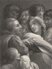 A STUDY OF HEADS.  Antonio da Correggio (2)  1835 old antique print picture
