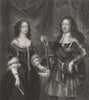 FERDINAND OF MEDICIS AND HIS CONSORT. Velasquez 1835 old antique print picture