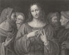 CHRIST DISPUTING WITH THE DOCTORS. Leonardo da Vinci 1835 old antique print