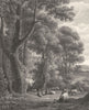 STUDY OF TREES FROM NATURE. Claude Lorraine 1835 old antique print picture