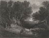 THE WATERING PLACE. Gainsborough 1835 old antique vintage print picture