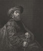 PORTRAIT OF A JEW. Rembrandt 1835 old antique vintage print picture