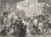 THE RAPE OF THE SABINES. Sir Peter Paul Rubens 1835 old antique print picture