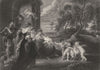 HOLY FAMILY WITH SAINTS. P P Rubens 1835 old antique vintage print picture