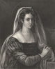 GIULIA GONZAGA. Sebastian del Piombo 1835 old antique vintage print picture