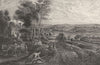 LANDSCAPE AND FIGURES. Sir Peter Paul Rubens 1835 old antique print picture