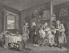 MARRIAGE A LA MODE. Death of the countess. Hogarth 1835 old antique print