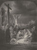 CHRIST TAKEN DOWN FROM THE CROSS. Rembrandt 1835 old antique print picture