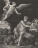 ST JEROME WITH THE ANGEL. Domenichino 1835 old antique vintage print picture