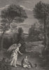 TOBIT AND THE ANGEL. Domenichino 1835 old antique vintage print picture