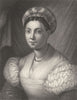 PORTRAIT OF A LADY. Bronzino 1835 old antique vintage print picture