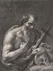 ST JEROME. Guido Reni 1835 old antique vintage print picture