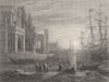 ITALIAN SEA PORT. Claude Lorraine 1835 old antique vintage print picture