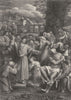 THE RAISING OF LAZARUS. Sebastian del Piombo, and Michael angelo 1835 print