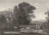 POSTORAL LANDSCAPE. Claude Lorraine 1835 old antique vintage print picture