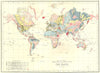 WORLD. Map Illustrating the Geological structure of the Earth (Ami Boue)  1881