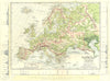 EUROPE. Map of the Mountain Chains and the River systems of Europe 1881