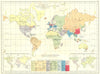 WORLD. population density; race; religion 1881 old antique map plan chart