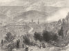 SOMERSET. Bath, from the Beacon Hill 1850 old antique vintage print picture