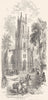 SOMERSET. Bath. St Stephen's Church 1850 old antique vintage print picture