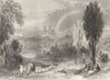 DEVON. Exeter 1850 old antique vintage print picture