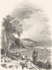 DEVON. Torquay 1850 old antique vintage print picture