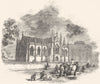 YORKSHIRE. Leeds. Mill-hill Chapel 1850 old antique vintage print picture