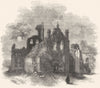 YORKSHIRE. Leeds. Kirkstall Abbey 1850 old antique vintage print picture