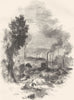 YORKSHIRE. Bradford 1850 old antique vintage print picture