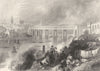 NORTHUMBERLAND. Newcastle. Newcastle, from the South-West 1850 old print