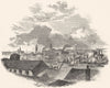 NORTHUMBERLAND. Newcastle. Newcastle, from Hilgate 1850 old antique print