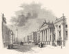 NORTHUMBERLAND. Newcastle. Grey Street 1850 old antique vintage print picture
