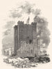 NORTHUMBERLAND. Newcastle. The Castle 1850 old antique vintage print picture