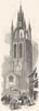 NORTHUMBERLAND. Newcastle. St Nicholas, from Head of the Side 1850 old print
