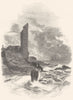 SCOTLAND. Ayrshire. Dunure Castle 1850 old antique vintage print picture