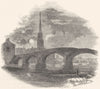 SCOTLAND. Ayrshire. Brigs of Ayr 1850 old antique vintage print picture