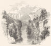 SCOTLAND. Ayrshire. Viaduct at Ballochmyle 1850 old antique print picture