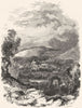 DERBYSHIRE. Buxton 1850 old antique vintage print picture