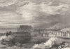 NOTTINGHAMSHIRE. Nottingham 1850 old antique vintage print picture