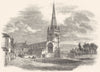 LEICESTERSHIRE. St Mary's Church, Leicester 1850 old antique print picture