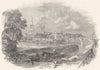 NOTTINGHAMSHIRE. Derby, from the South-East 1850 old antique print picture