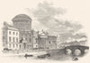 IRELAND. The Four Courts, Dublin 1850 old antique vintage print picture