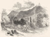 IRELAND. Vale of Avoca-first meeting of the waters 1850 old antique print