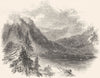 IRELAND. Lough Tay 1850 old antique vintage print picture
