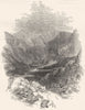 IRELAND. The Lakes of Killarney. The Black Valley 1850 old antique print