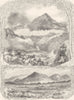 WALES. North Wales. Moel Siabod; The Snowdon range, from Cernioge 1850 print