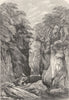 WALES. North Wales. Fors Nothyn 1850 old antique vintage print picture