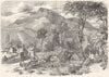 WALES. North Wales. Beddgelert 1850 old antique vintage print picture