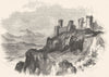 WALES. North Wales. Harlech Castle 1850 old antique vintage print picture